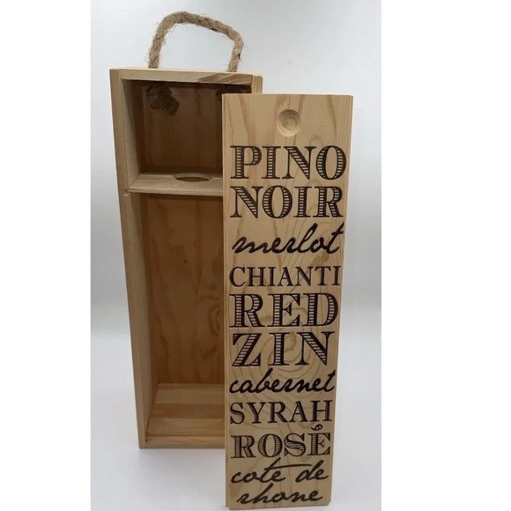 Bottled Poetry wooden wine